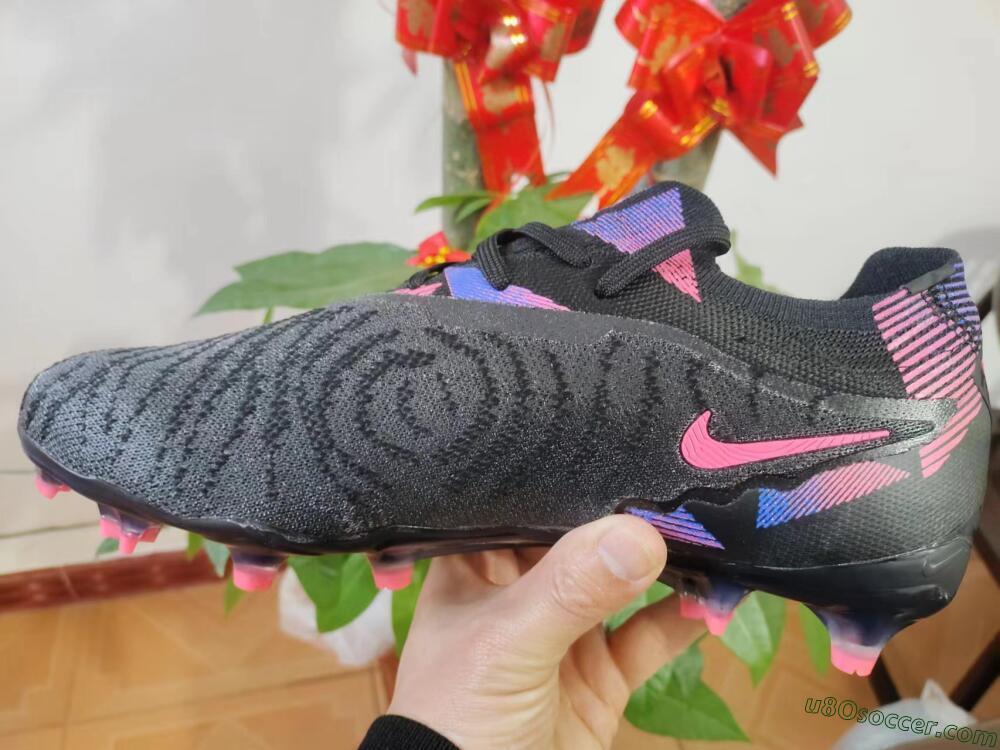 Nike Phantom GX Elite FG Firm Ground Soccer Cleats - Black/Pink/Blue