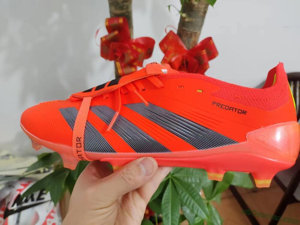 Adidas Predator Elite Foldover Tongue FG Firm Ground Soccer Cleats - Red/Black/Yellow