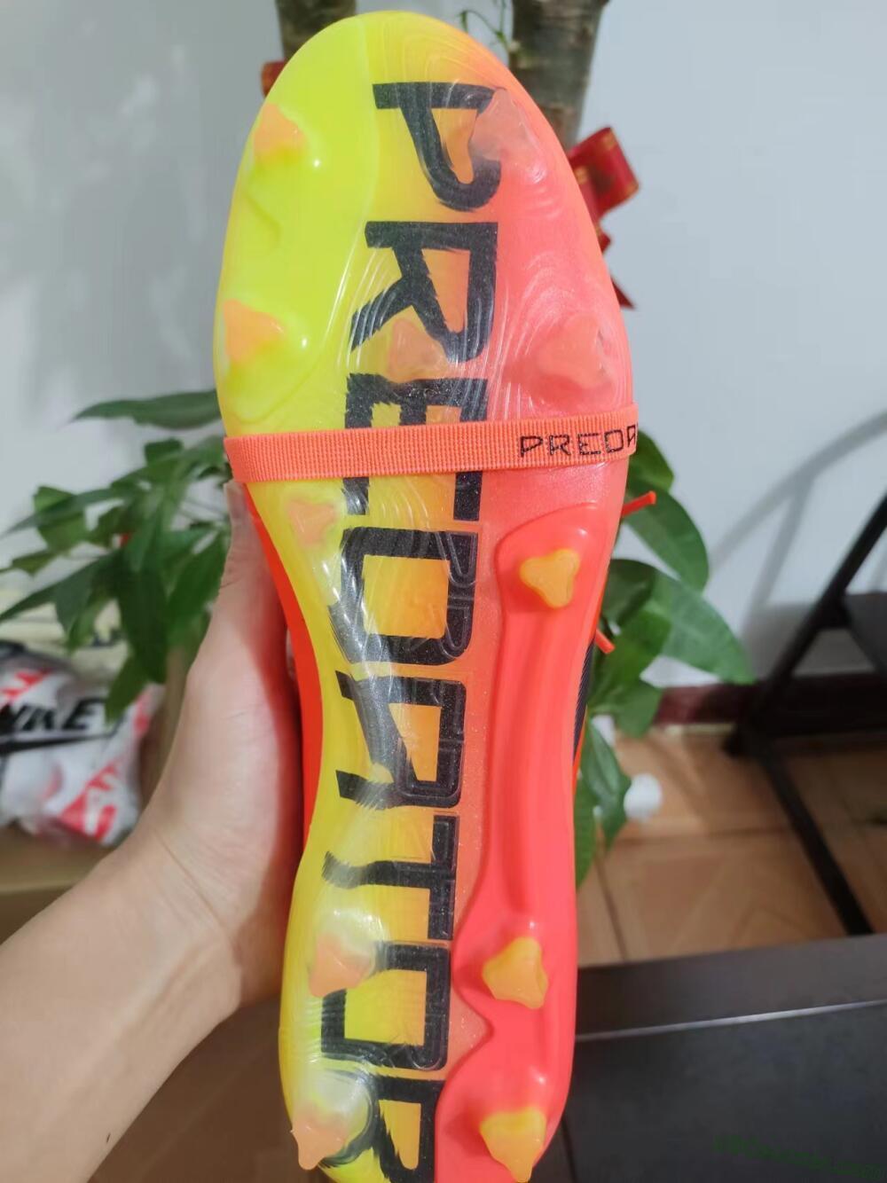 Adidas Predator Elite Foldover Tongue FG Firm Ground Soccer Cleats - Red/Black/Yellow
