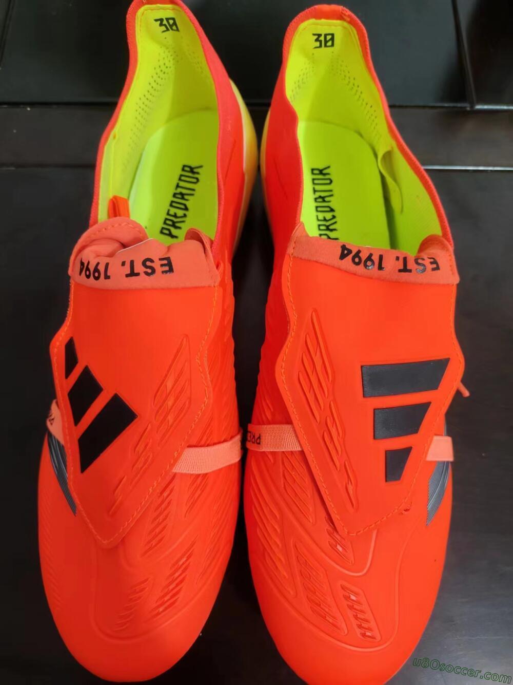 Adidas Predator Elite Foldover Tongue FG Firm Ground Soccer Cleats - Red/Black/Yellow