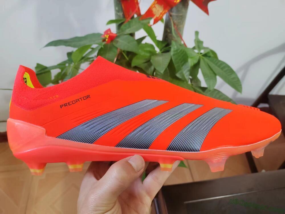 Adidas Predator Accuracy+ FG Firm Ground Soccer Cleats - Red/Black/Blue