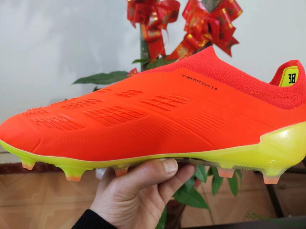 Adidas Predator Accuracy+ FG Firm Ground Soccer Cleats - Red/Black/Blue