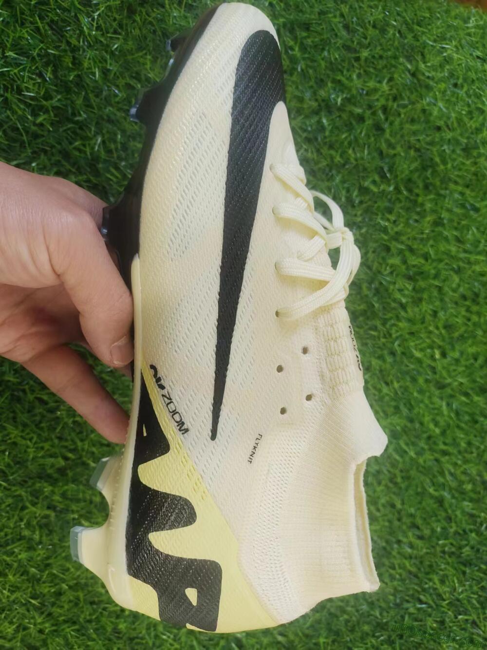 Nike Air Zoom Mercurial Superfly 9 Elite FG Firm Ground Soccer Cleats - Beige/Black