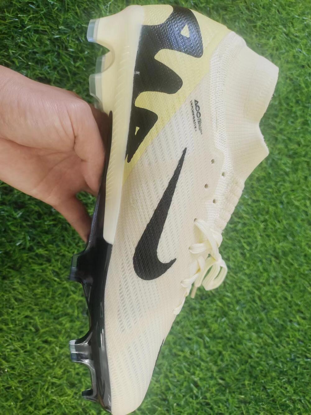 Nike Air Zoom Mercurial Superfly 9 Elite FG Firm Ground Soccer Cleats - Beige/Black