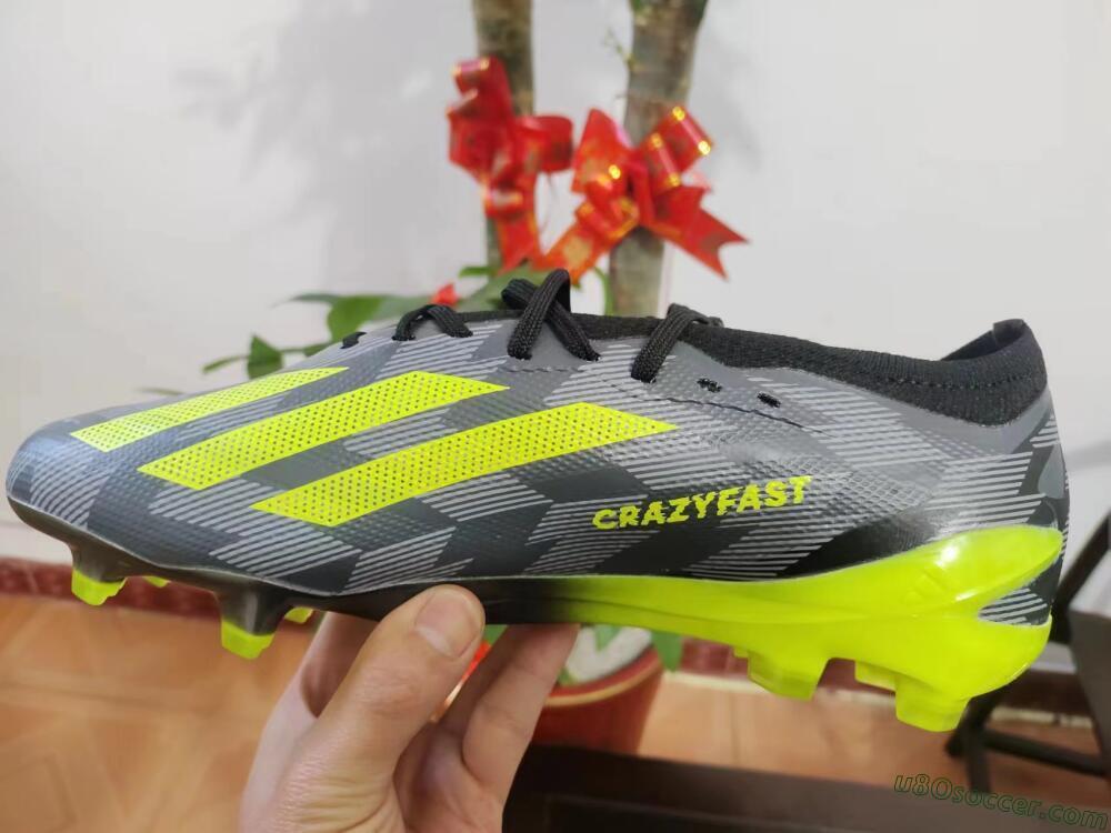 Adidas X Crazyfast.1 FG Firm Ground Soccer Cleats - Black/White/Yellow