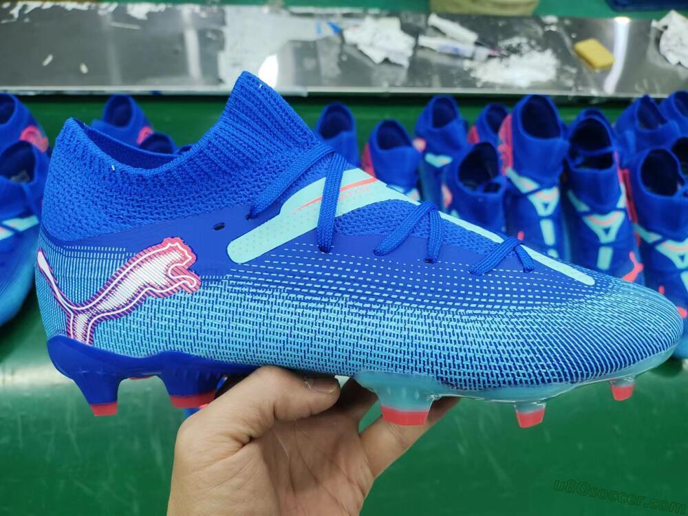 Puma Future Ultimate FG Firm Ground Soccer Cleats - Jade/Blue/Red