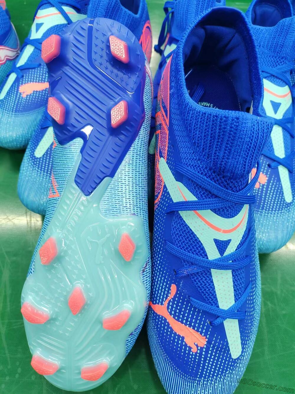 Puma Future Ultimate FG Firm Ground Soccer Cleats - Jade/Blue/Red