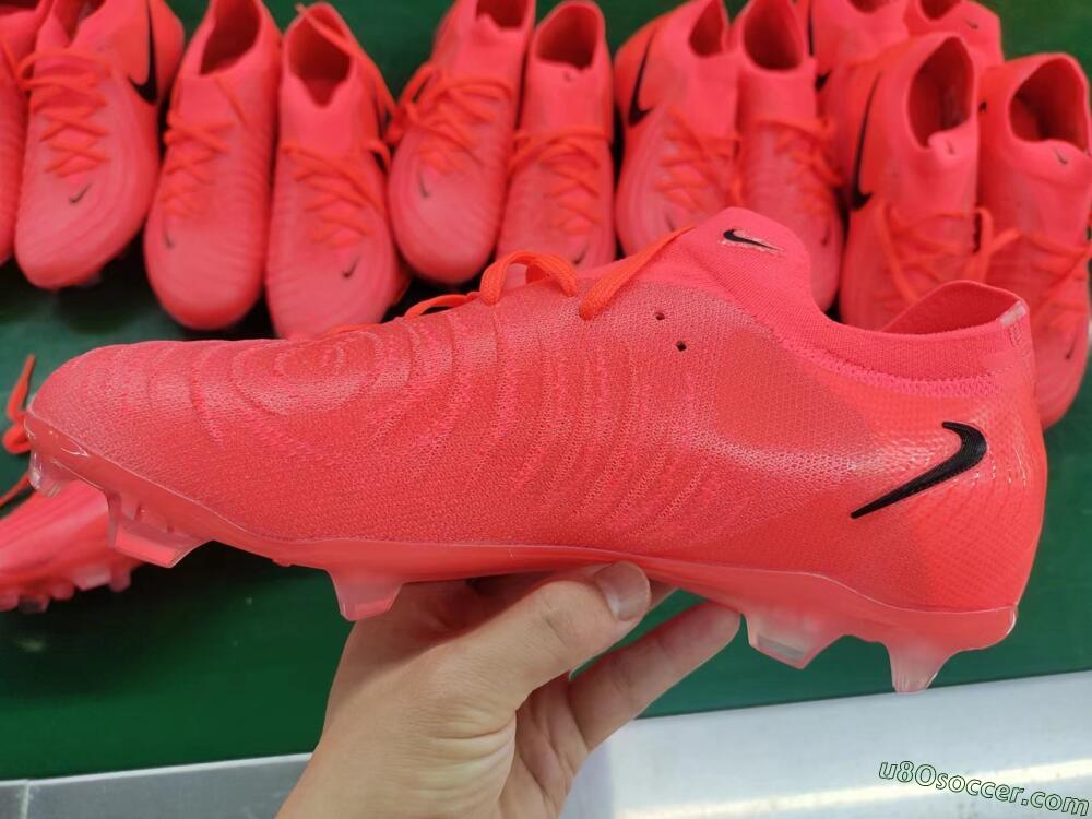 Nike Phantom Luna 2 Elite LV8 FG Firm Ground Soccer Cleats - Red/Black/Pink