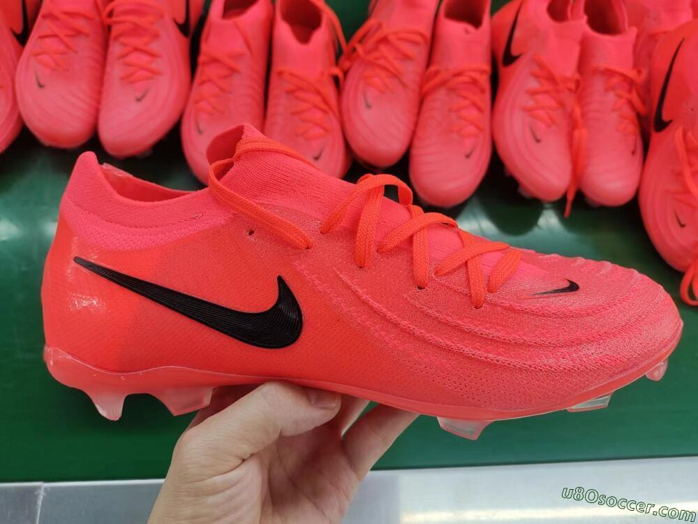 Nike Phantom Luna 2 Elite LV8 FG Firm Ground Soccer Cleats - Red/Black/Pink
