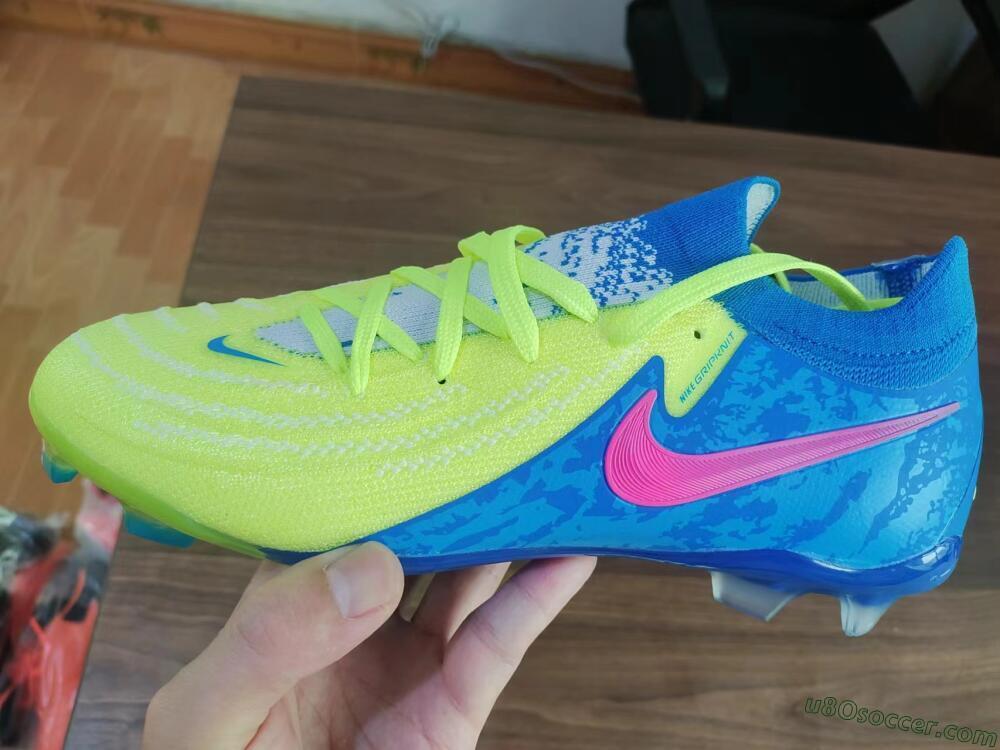 Nike Phantom Luna Elite FG Firm Ground Soccer Cleats - Yellow/Blue/Pink