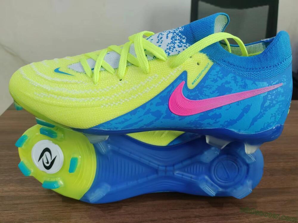 Nike Phantom Luna Elite FG Firm Ground Soccer Cleats - Yellow/Blue/Pink