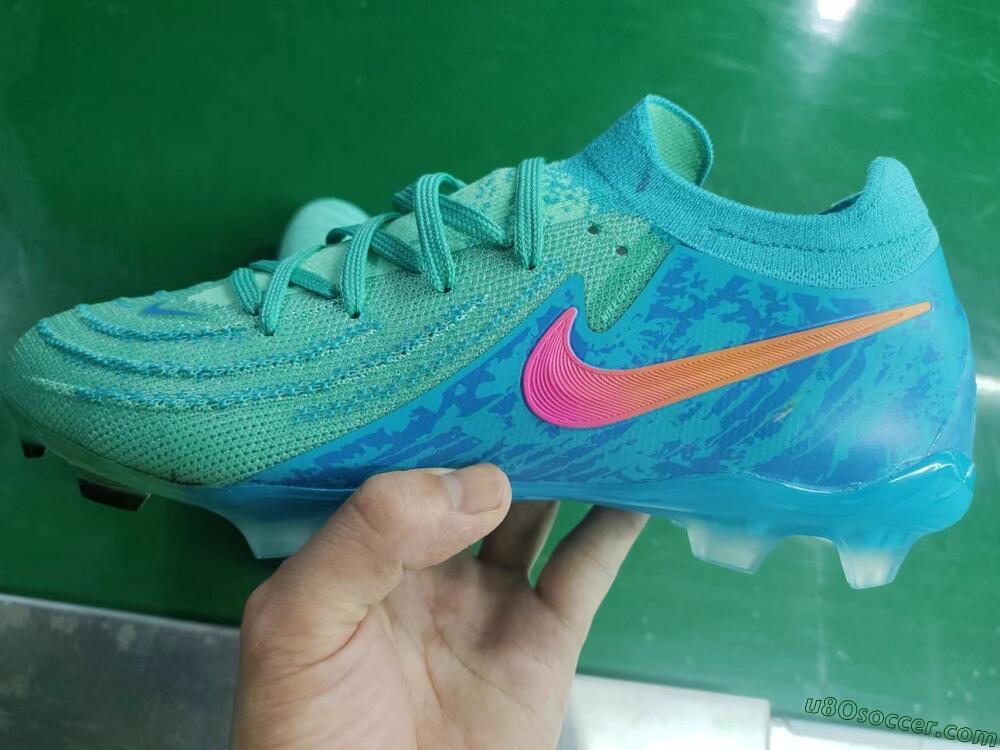 Nike Phantom Luna 2 Elite Vortex LV8 FG Firm Ground Soccer Cleats - Green/Orange/Black