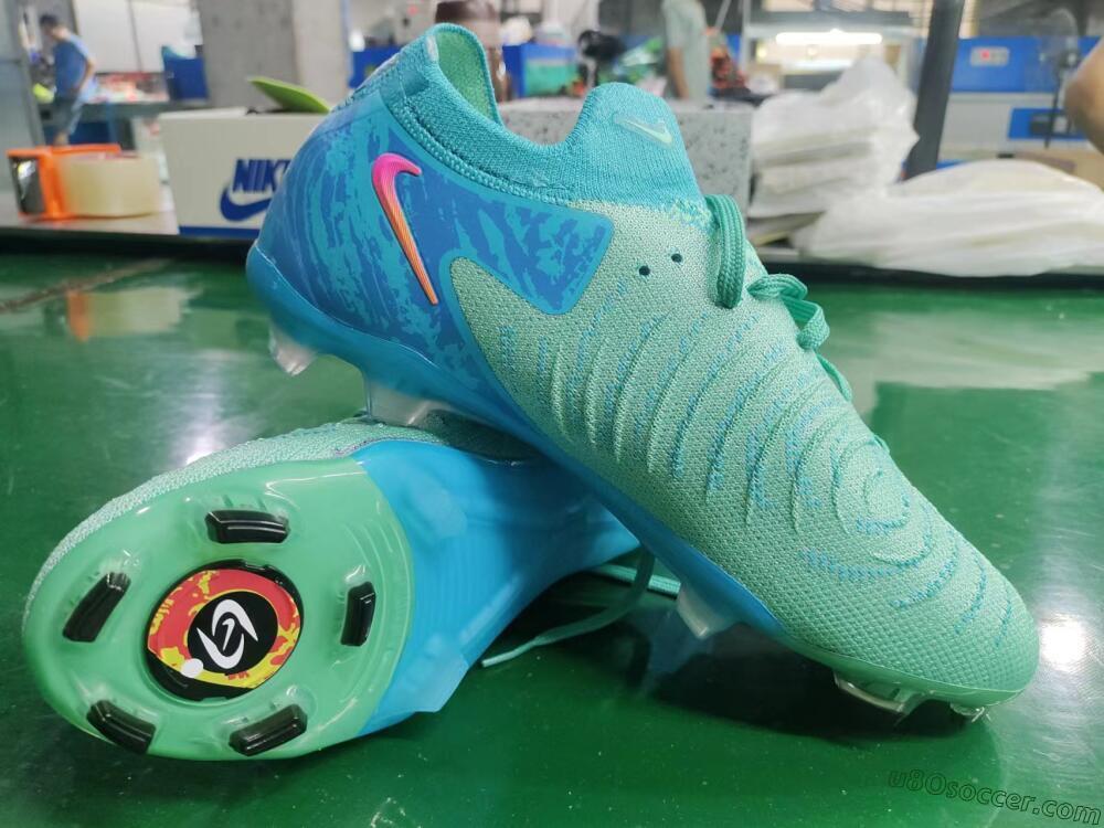 Nike Phantom Luna 2 Elite Vortex LV8 FG Firm Ground Soccer Cleats - Green/Orange/Black