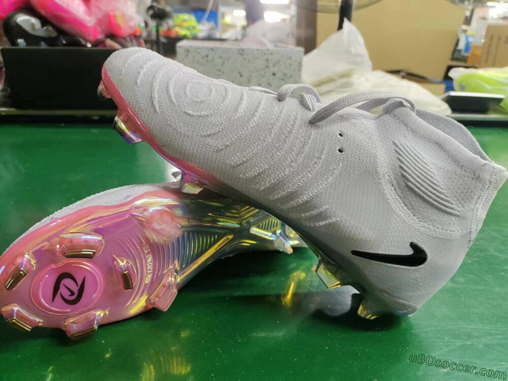 Nike Phantom Luna Elite NU FG Firm Ground Soccer Cleats - Grey/Black/Blue