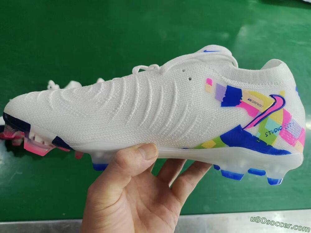 Nike Phantom Luna Elite NU FG Firm Ground Soccer Cleats - Beige/Blue/Yellow/Pink