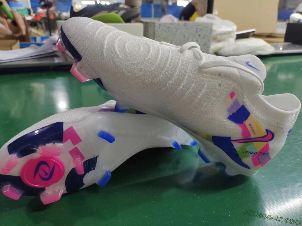 Nike Phantom Luna Elite NU FG Firm Ground Soccer Cleats - Beige/Blue/Yellow/Pink