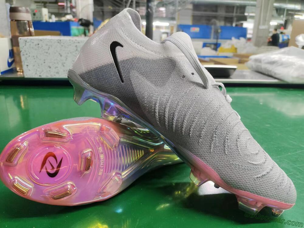 Nike Phantom Luna Elite NU FG Firm Ground Soccer Cleats - Grey/Black/Blue