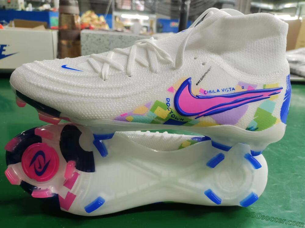 Nike Phantom Luna Elite NU FG Firm Ground Soccer Cleats - Beige/Blue/Yellow/Pink
