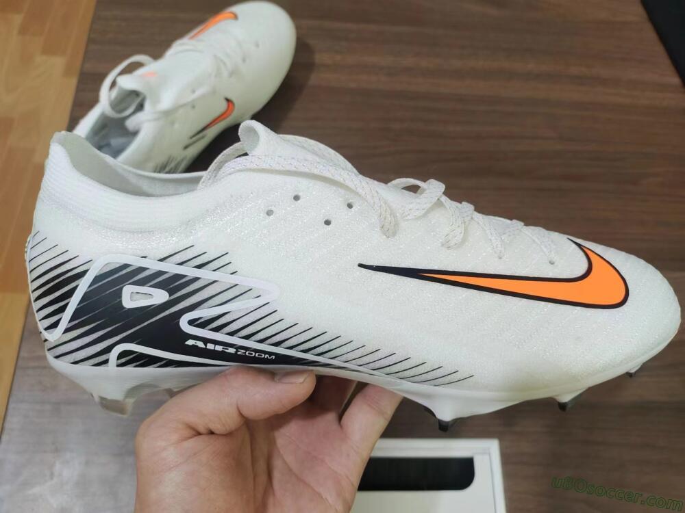 Nike Air Zoom Mercurial Vapor 16 Elite FG Firm Ground Soccer Cleats - White/Orange/Black