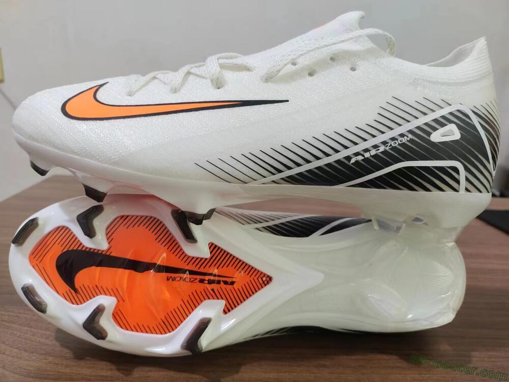 Nike Air Zoom Mercurial Vapor 16 Elite FG Firm Ground Soccer Cleats - White/Orange/Black
