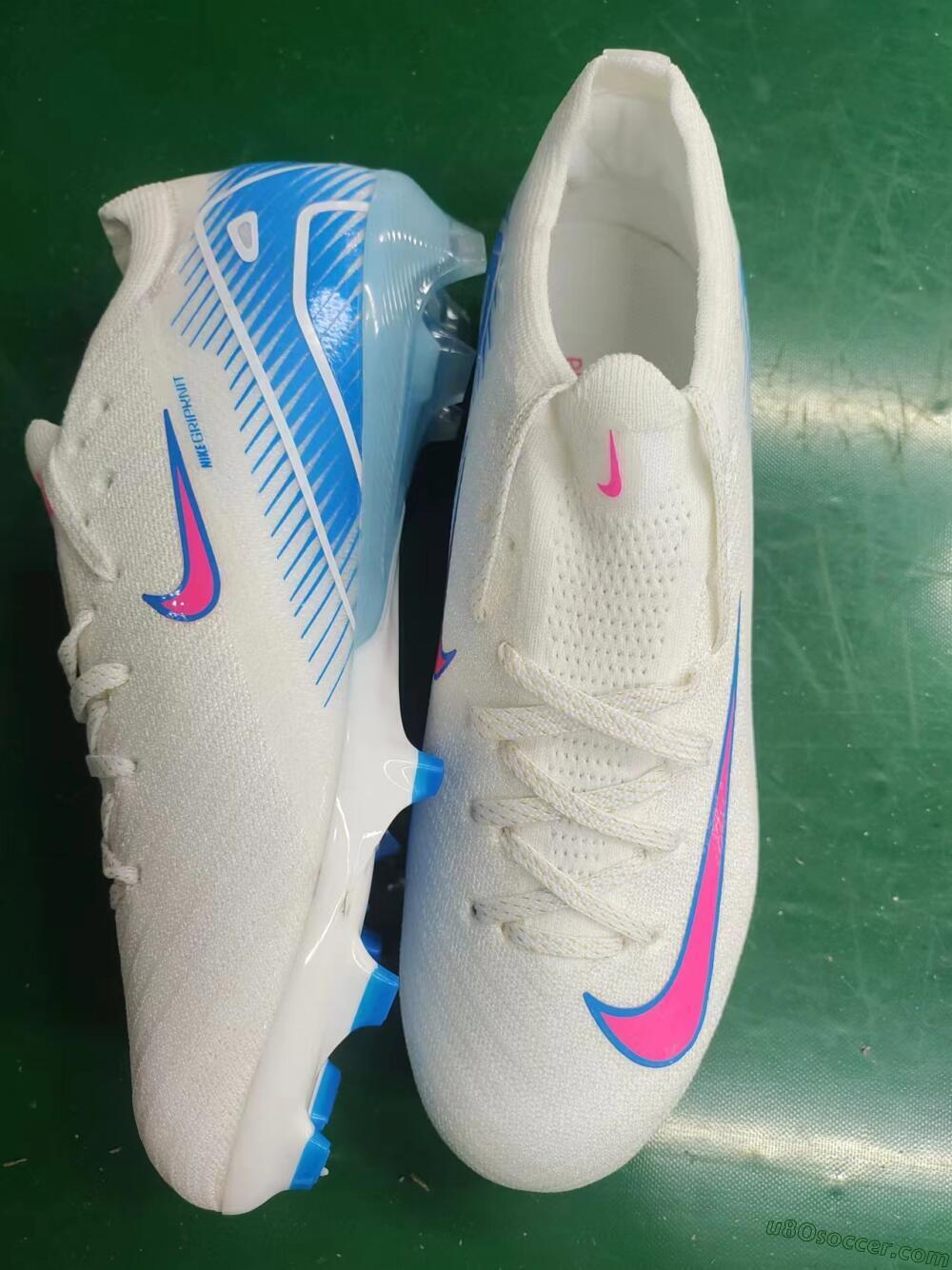 Nike Air Zoom Mercurial Vapor 16 Elite FG Firm Ground Soccer Cleats - White/Pink/Blue