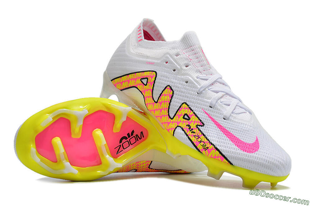 Nike Air Zoom Mercurial Vapor 15 Elite FG Firm Ground Soccer Cleats - White/Orange 0