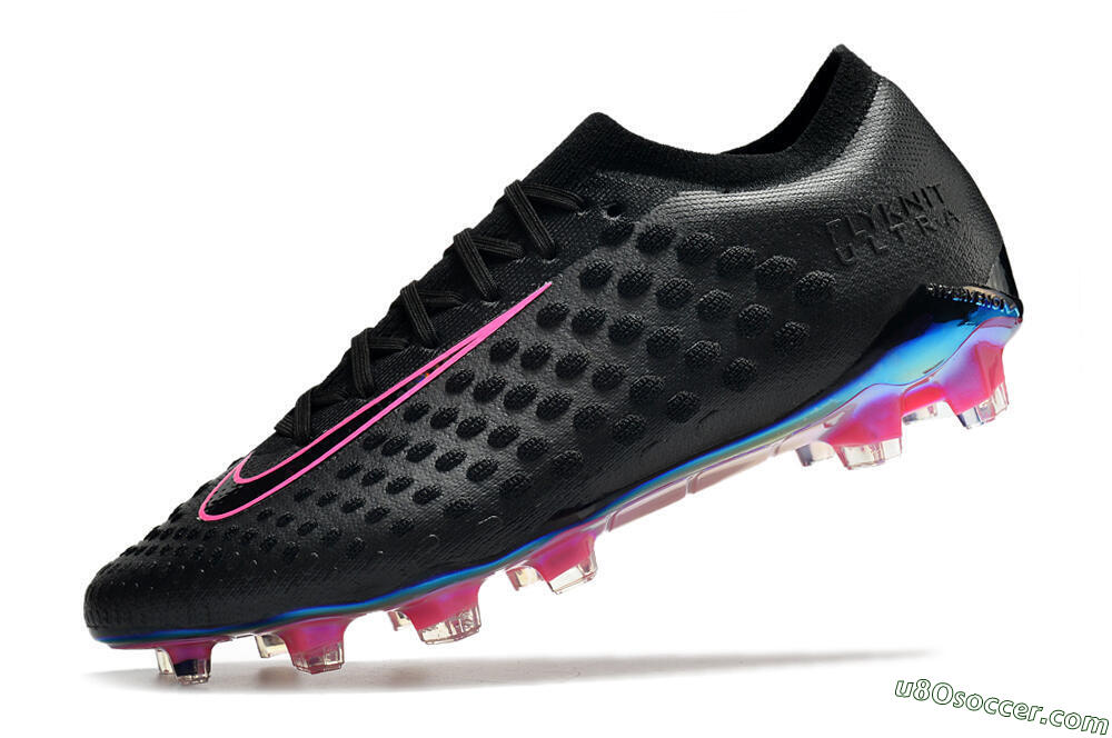 Nike Phantom Ultra Venom FG Firm Ground Soccer Cleats - Black/Pink 5