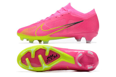 Nike Air Zoom Mercurial Vapor 15 Elite FG Firm Ground Soccer Cleats - Pink/Green