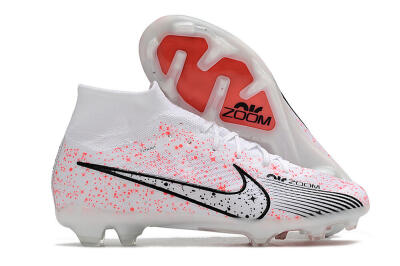 Nike Air Zoom Mercurial Superfly 9 Elite FG Firm Ground Soccer Cleats - White/Pink/Black