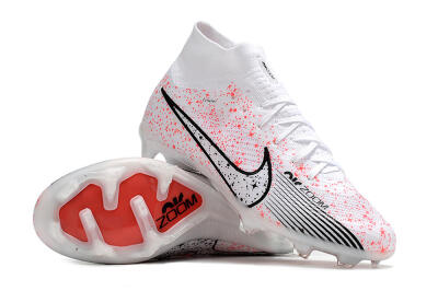Nike Air Zoom Mercurial Superfly 9 Elite FG Firm Ground Soccer Cleats - White/Pink/Black