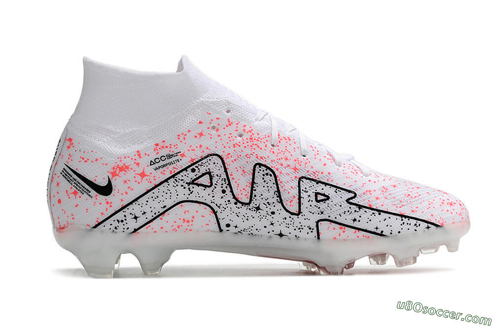 Nike Air Zoom Mercurial Superfly 9 Elite FG Firm Ground Soccer Cleats - White/Pink/Black 4
