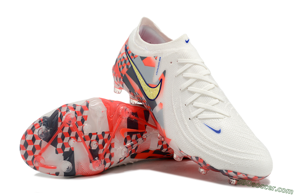 Nike Phantom Luna Elite AG Artificial Grass Soccer Cleats - White/Red/Yellow 3