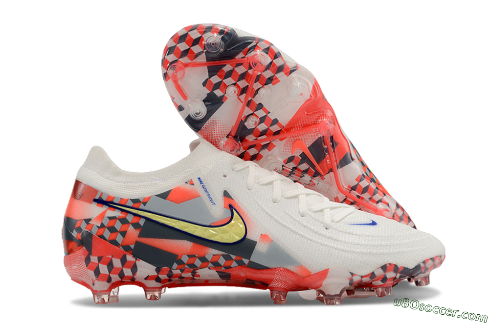 Nike Phantom Luna Elite AG Artificial Grass Soccer Cleats - White/Red/Yellow 1