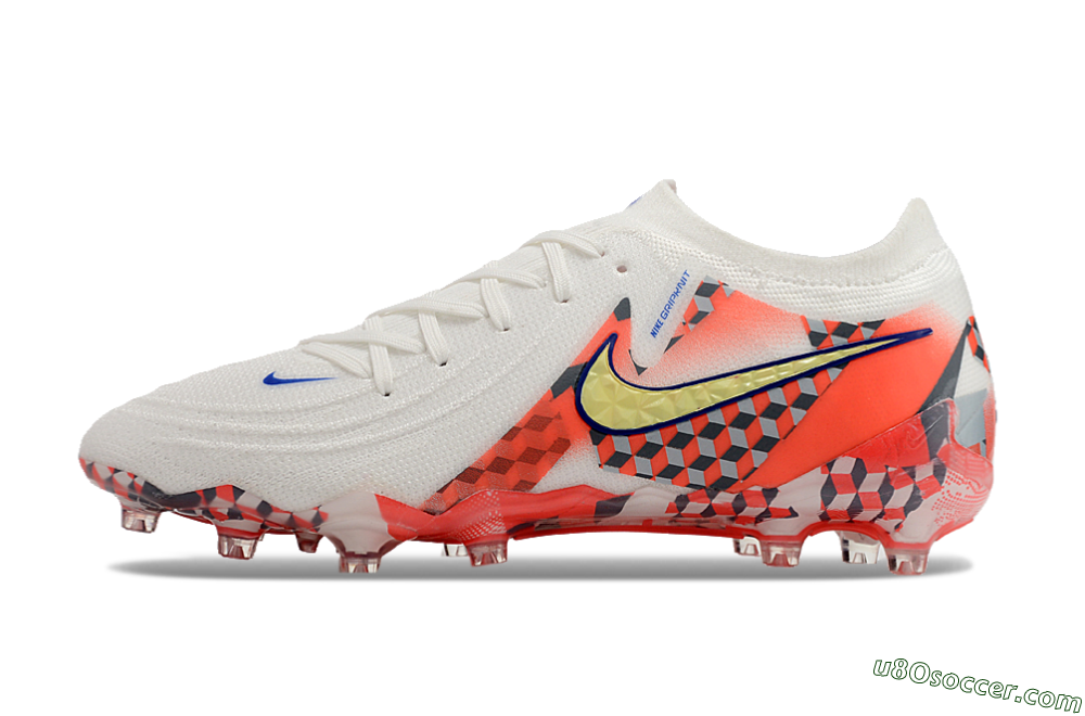 Nike Phantom Luna Elite AG Artificial Grass Soccer Cleats - White/Red/Yellow 2