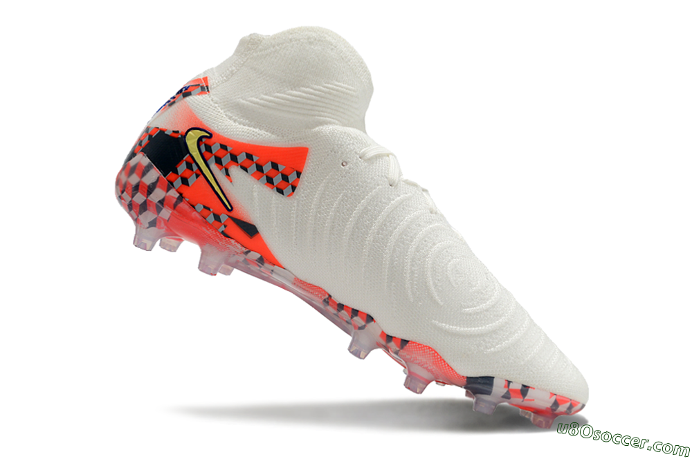 Nike Phantom Luna Elite AG Artificial Grass Soccer Cleats - White/Red/Yellow 4