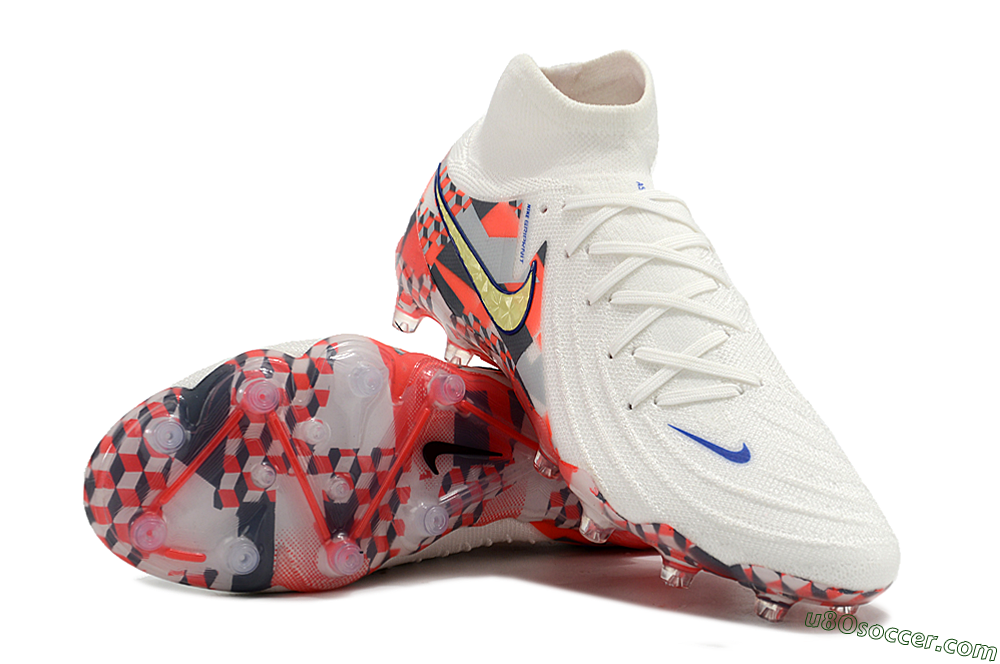 Nike Phantom Luna Elite AG Artificial Grass Soccer Cleats - White/Red/Yellow 3