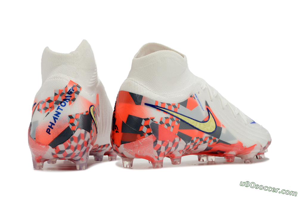 Nike Phantom Luna Elite AG Artificial Grass Soccer Cleats - White/Red/Yellow 6