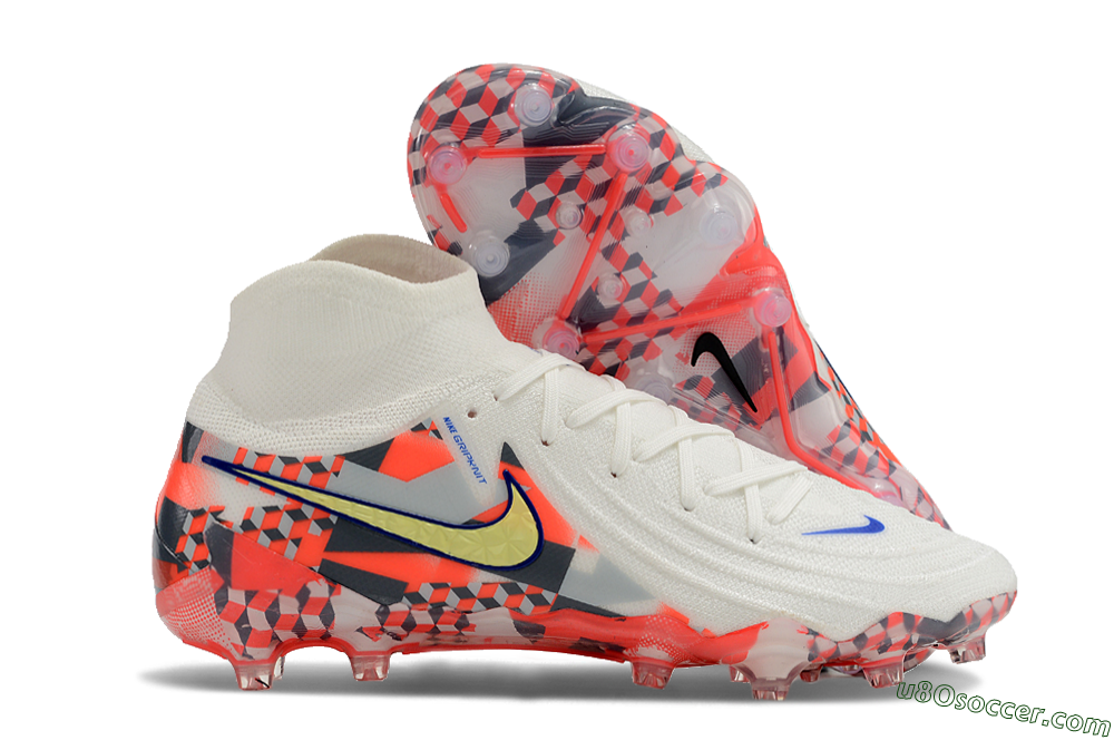 Nike Phantom Luna Elite AG Artificial Grass Soccer Cleats - White/Red/Yellow 1