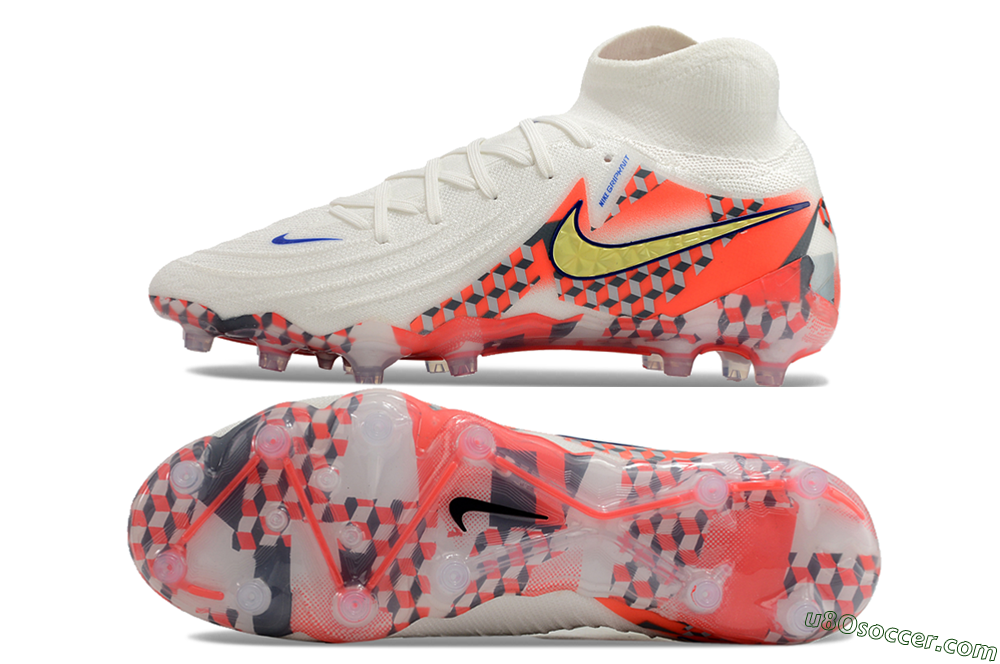 Nike Phantom Luna Elite AG Artificial Grass Soccer Cleats - White/Red/Yellow 0