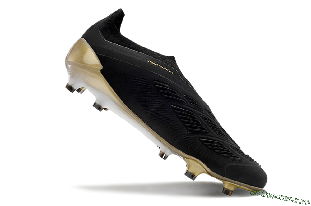 Adidas Predator Accuracy+ FG Firm Ground Soccer Cleats - Black/White/Gold 4
