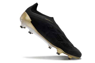 Adidas Predator Accuracy+ FG Firm Ground Soccer Cleats - Black/White/Gold