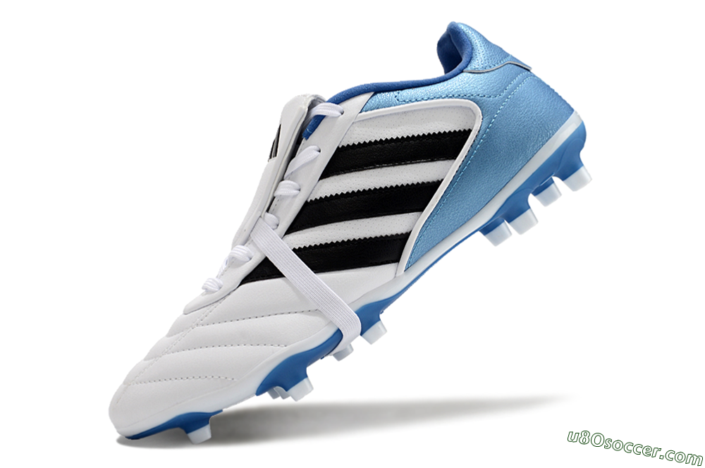 Adidas Copa Gloro 2024 FG Firm Ground Soccer Cleats - White/Black/Blue 5