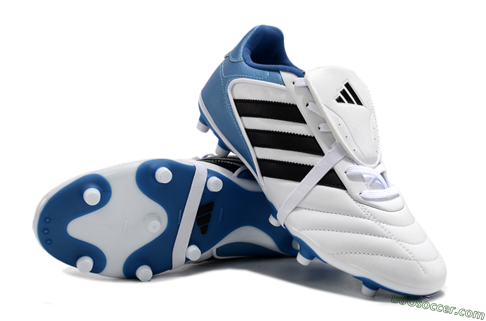 Adidas Copa Gloro 2024 FG Firm Ground Soccer Cleats - White/Black/Blue 3