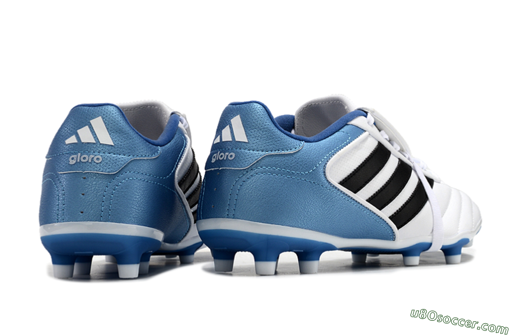 Adidas Copa Gloro 2024 FG Firm Ground Soccer Cleats - White/Black/Blue 6