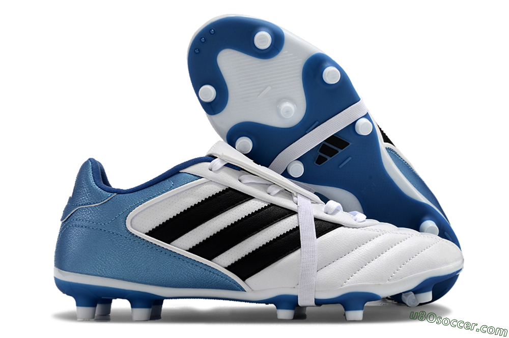 Adidas Copa Gloro 2024 FG Firm Ground Soccer Cleats - White/Black/Blue 1