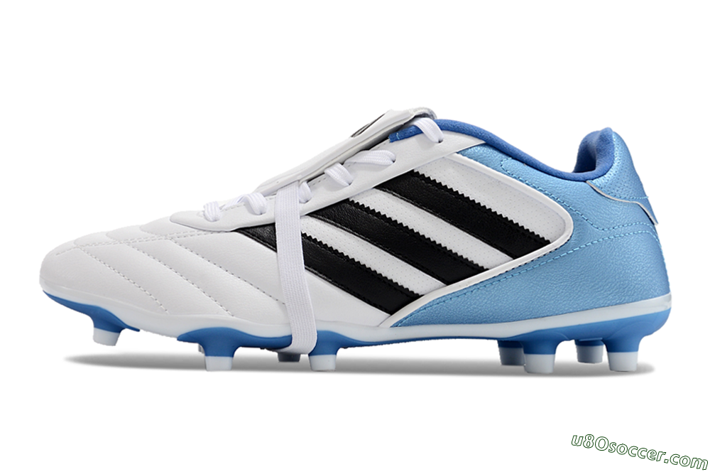 Adidas Copa Gloro 2024 FG Firm Ground Soccer Cleats - White/Black/Blue 2
