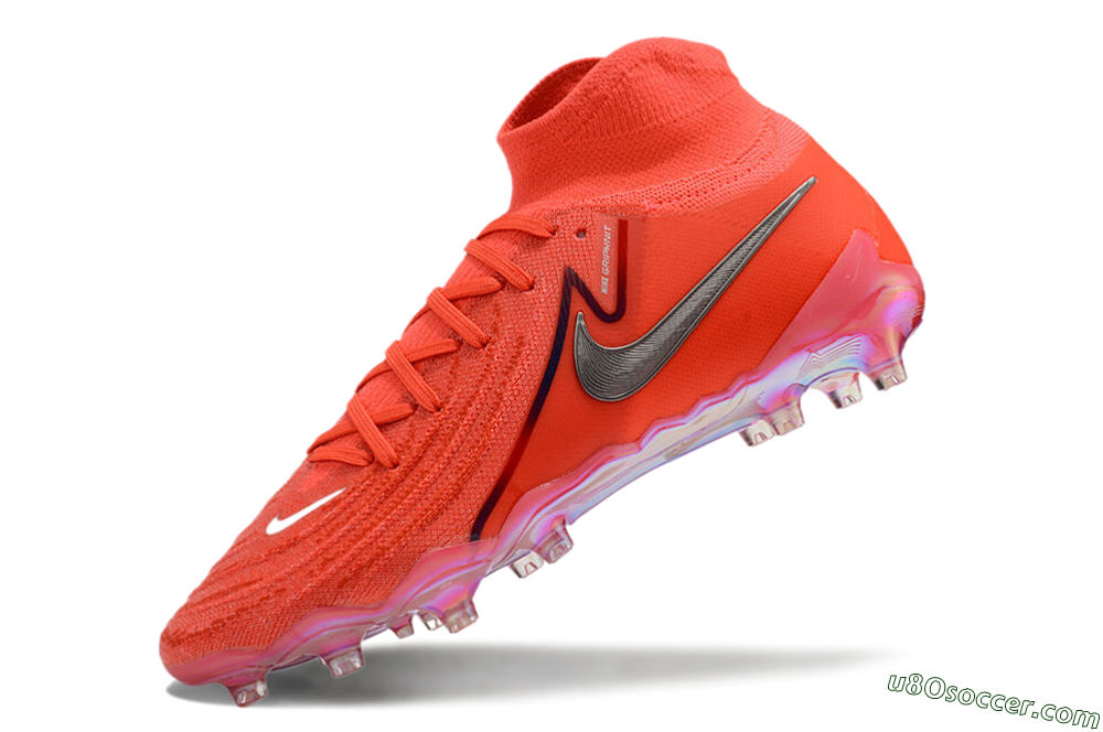 Nike Phantom Luna Elite AG Artificial Grass Soccer Cleats - Red/Silver/Gold 5