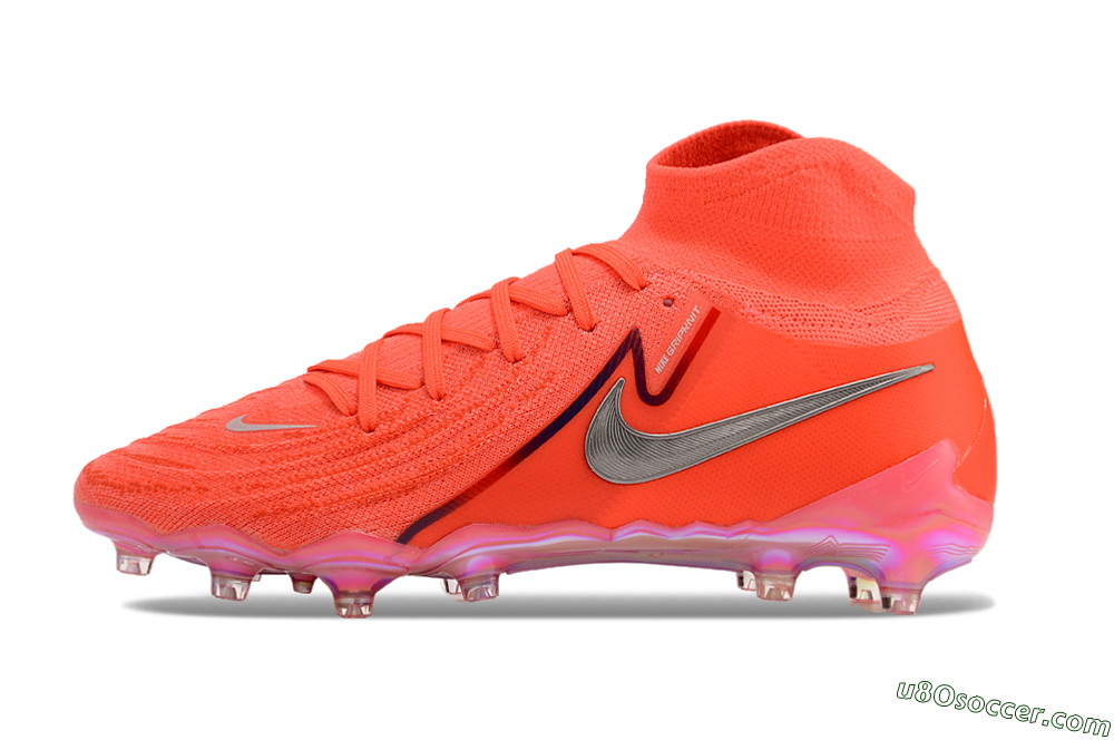 Nike Phantom Luna Elite AG Artificial Grass Soccer Cleats - Red/Silver/Gold 2