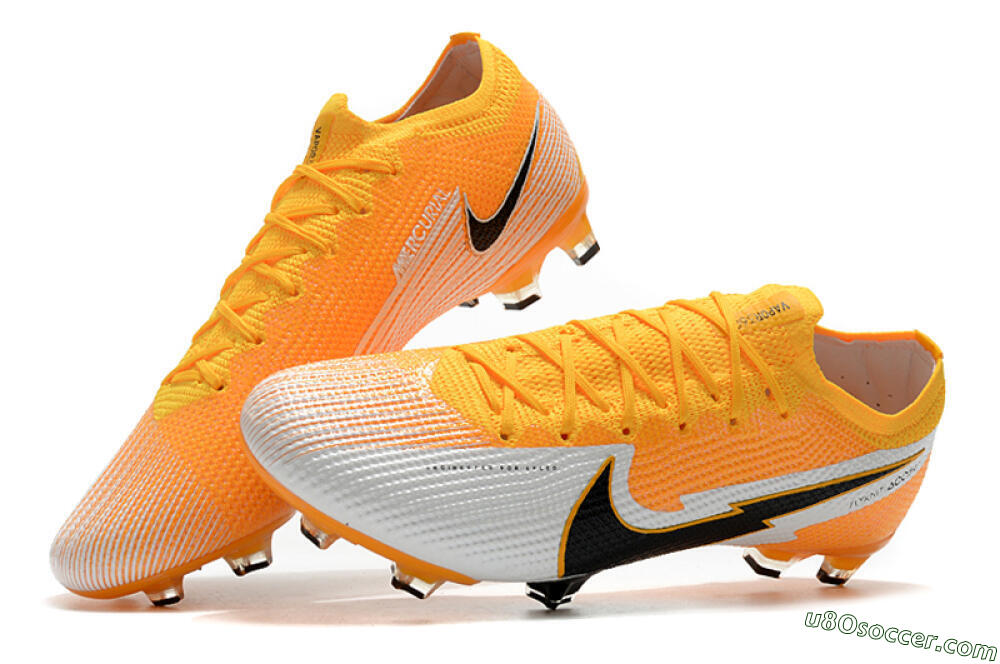 Nike Air Zoom Mercurial Vapor 13 Elite FG Firm Ground Soccer Cleats - Orange/White/Black 6