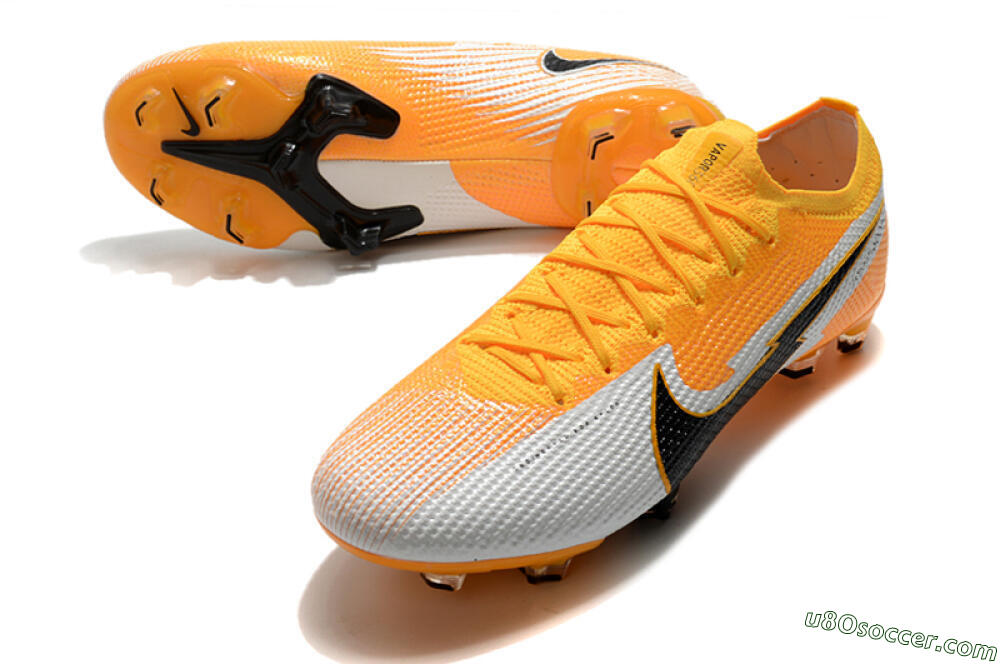 Nike Air Zoom Mercurial Vapor 13 Elite FG Firm Ground Soccer Cleats - Orange/White/Black 3